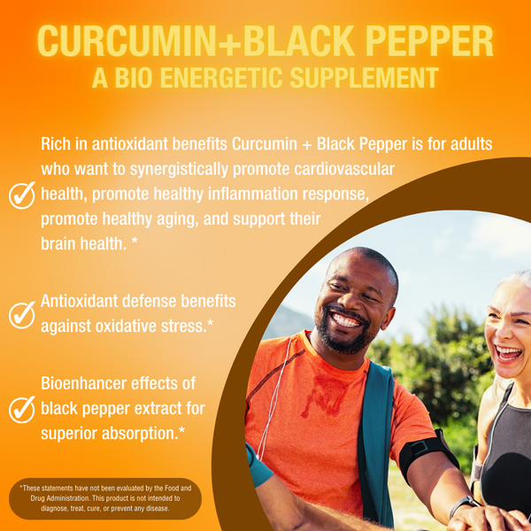 Curcumin + Black Pepper | A Bio Energetic Supplement