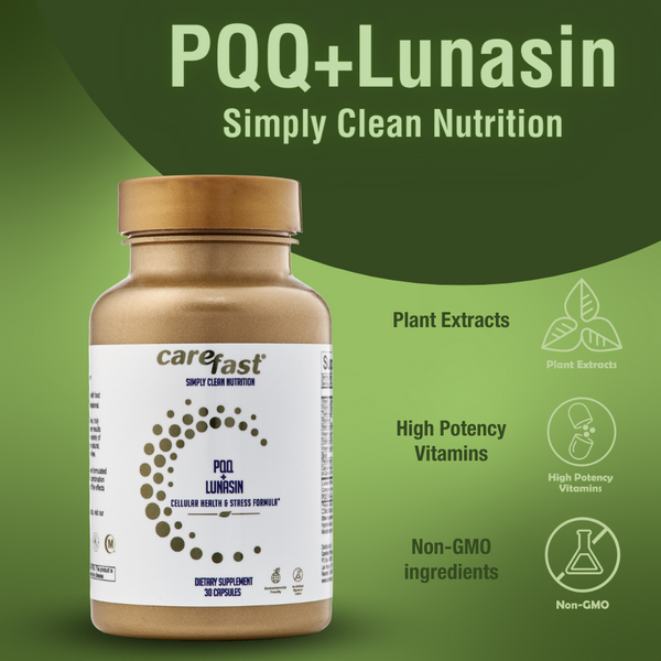 PQQ + Lunasin | Cellular Health & Stress Formula